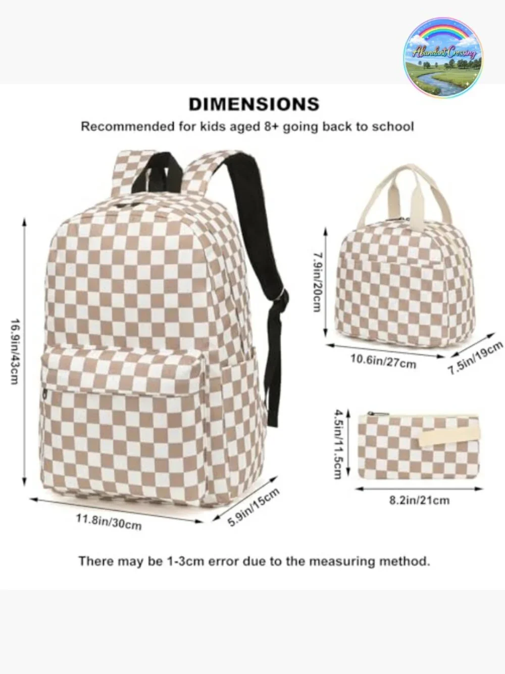 Girls School Backpack Set with Lunch Bag and Pencil Case